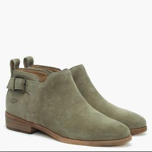 UGG Kelsea Antilope Suede Buckled Ankle Boots (New in Box)